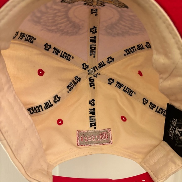 Blessed Top Level OS Hat Baseball Cap Cross Rhinestones Wings - Picture 6 of 7